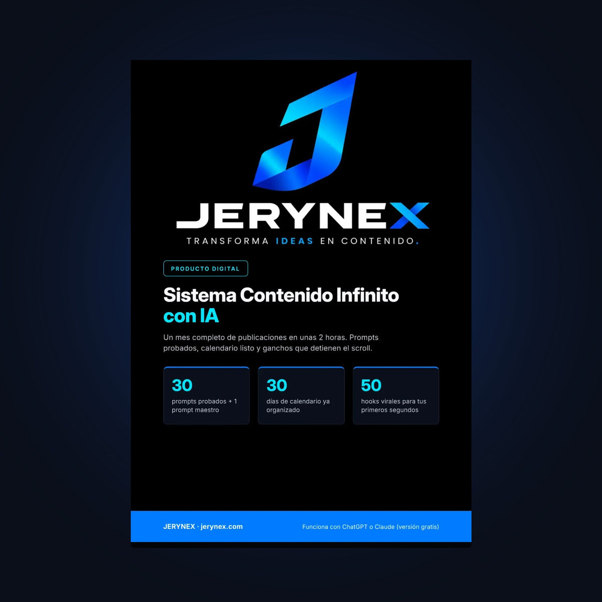 Portada del PDF Sistema Contenido Infinito con IA de JERYNEX